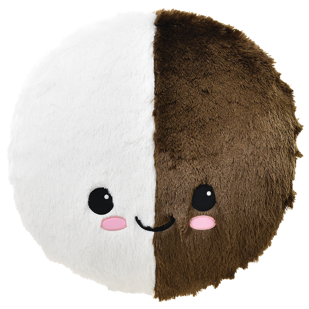 Black and White Cookie Furry Pillow Iscream